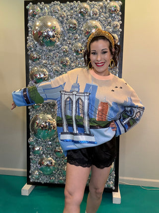 QOS Multi Bridge & City Scene Sweater