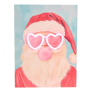 15.75" Santa with Lit Neon Glasses Wall Art - Boutique Bella BellaWall Art