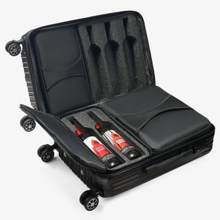 Wine Bottle Suitcase Holds 10 Standard 750 Ml Size Bottles Expandable Removable Travel Bags Universa