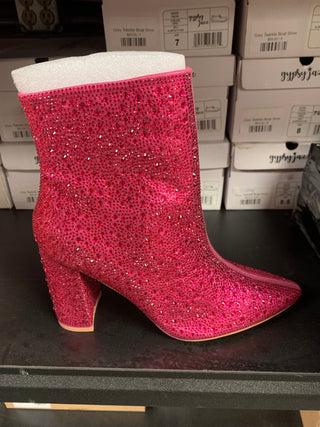 Pink Ankle Bling Boots