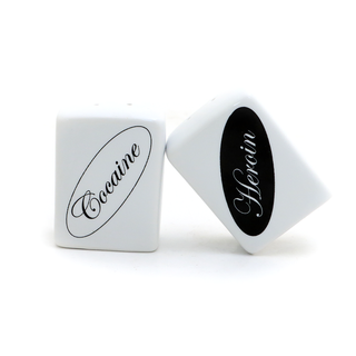 Cocaine and Heroin Salt and Pepper Shaker Set