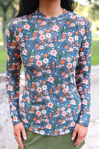 Kate Mesh Top - Gwen Floral
