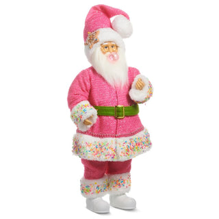 18" Bubblegum Blowin' Santa - Boutique Bella BellaSanta Figurine
