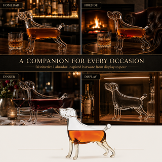 Dog Whiskey And Wine Decanter Premium Barware Gift Elegant Drinkware Collection