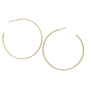 18K Gold Plated Delicate Large Hoop Earring - Boutique Bella BellaEarrings