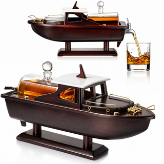 Boat Ship Whiskey Wine Decanter Ship Ship Decanter Set 800ML Drink Dispenser For Win