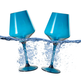Floating Wine Glasses For Pool Set Of 2 15 Oz Shatterproof Poolside Wine Glasses Tritan Plastic Reus