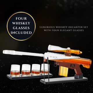 Gifts For Men Dad Whiskey Decanter Set Sniper Scope Glass Gun Ar Limited Edition Silencer Stopper 22