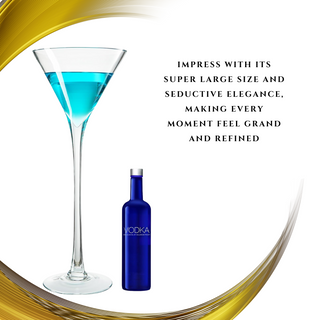 Worlds Largest Giant Martini Glass Huge 20 Inches 54 Oz Mega Glass Huge Stemware Clear Decorative Ha