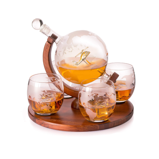 Helicopter Whiskey Decanter Gift Set Premium Barware Gift Elegant Drinkware Collection