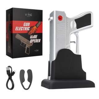 Electric Gun Wine Corkscrew Bottle Opener Rechargeable Holster Base Cordless Battery Automatically O