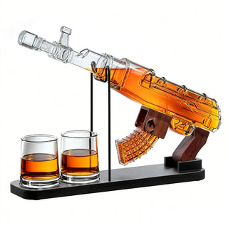 Gifts For Men Dad Guns Whiskey Decanter Set For Men Gun Decanter Detachable Magazine 2 Bullet Shot G