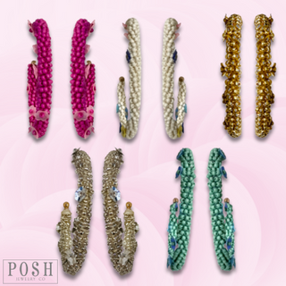 Seed bead hoop earring, last call