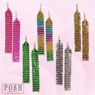 Mesh fringe earring - LC