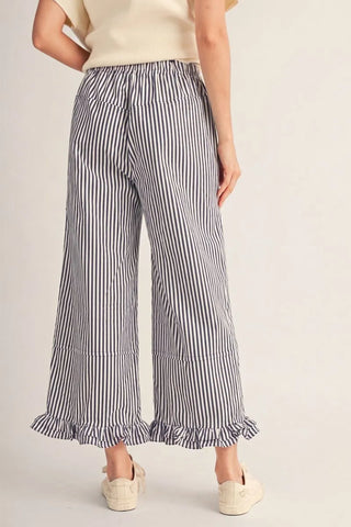 Boardwalk Breeze Striped Pants - Blue