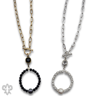 Pave rhinestone bead necklace, Austrian crystal