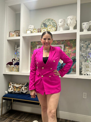2 PCS Fitted Jacket and Shorts Set - Boutique Bella BellaSets
