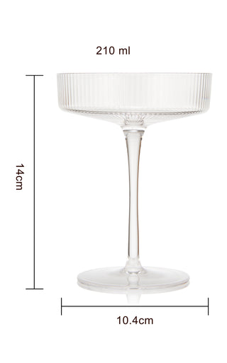 Cocktail Coupe Goblet Glasses Premium Barware Gift Elegant Drinkware Collection