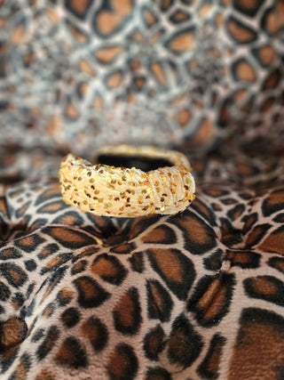 Gold Velvet Sequin Headband