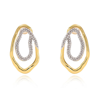 Harper Two Tone Pave Earring