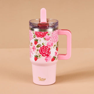 20oz Flip Straw Tumbler - Rose Garden - Boutique Bella BellaValentines Tumbler
