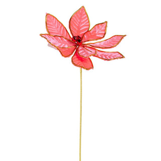 21" Pink Poinsettia Stem - Boutique Bella Bellafloral picks