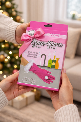 Pink and Pearly Kitchen Cleaning Gloves