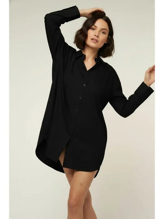 Black Poplin Shirt