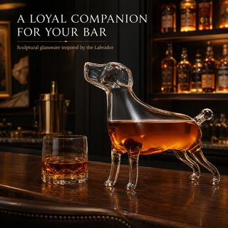 Dog Whiskey And Wine Decanter Premium Barware Gift Elegant Drinkware Collection
