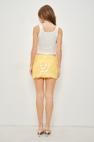 Walking On Sunshine Sequin Skort