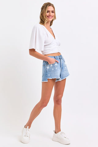 Dazzle Denim Cutoff Shorts