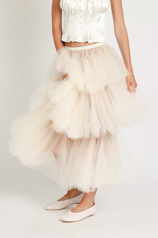 Tiered Tulle Maxi