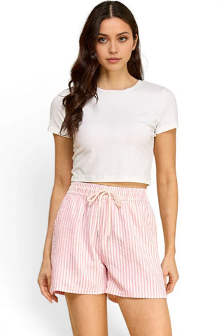 Coastal Sunset Relaxed Stripe Shorts