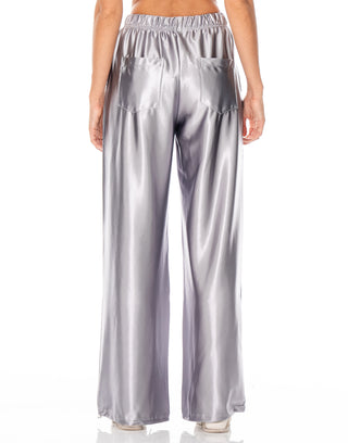 Platinum Shine Satin Joggers