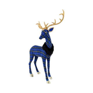 29.5in Blue Plaid Deer - Boutique Bella BellaChristmas Decor