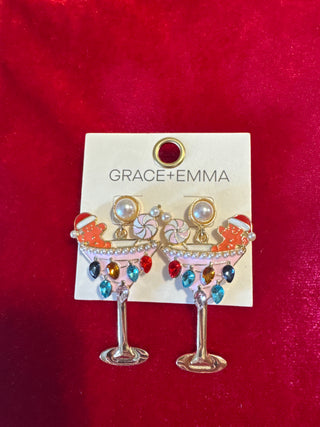 Gingerbread Martini Earrings
