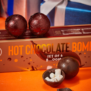 Hot Chocolate Bombs Set Of 6 Delicious Cocoa Bombs Filled With Marshmallows 2 Flavors Caramel Fudge