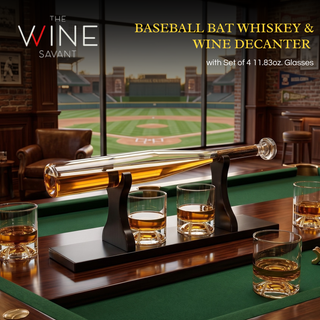 Baseball Bat Whiskey Decanter Premium Barware Gift Elegant Drinkware Collection
