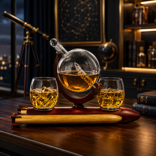 Rocket Whiskey Decanter Set Premium Barware Gift Elegant Drinkware Collection