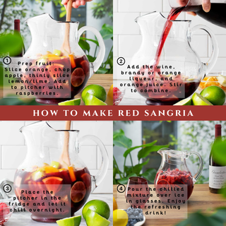 Sangria Drink Mix Acrylic Beverage Pitcher With Lid 72 Oz Homemade Make Your Own Sangria Dried Fruit