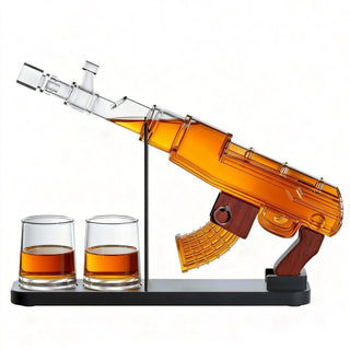 Gifts For Men Dad Guns Whiskey Decanter Set For Men Gun Decanter Detachable Magazine 2 Bullet Shot G