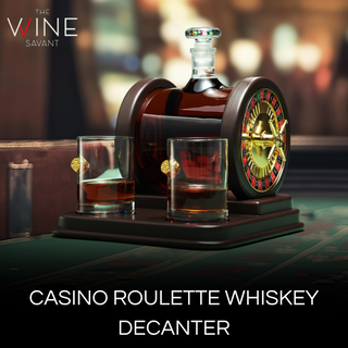 Casino Roulette Whiskey Decanter For Men Husband Him 67 6 Oz Decanter With 2 X 10OZ Dice Whiskey Gla