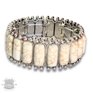 Western rectangle stone bracelet - LC