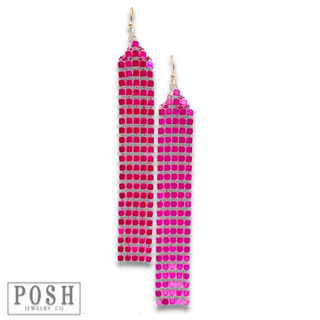 Mesh fringe earring - LC