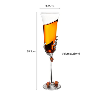 Stemmed Skeleton Champagne Glasses Set Of 2 By 7OZ Skeleton Glasses 9 H Goth Gifts S