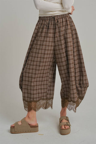 Autumn Muse Plaid Balloon Pants