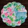 VIDA Palm Trees Reversible Round Placemats Set of 4