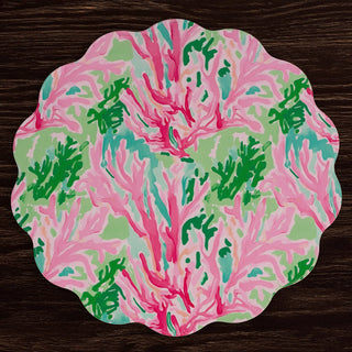 VIDA Coral Reef Reversible Round Placemats Set of 4