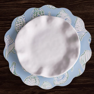 VIDA Shells & Scallops Reversible Round Placemats Set of 4