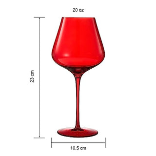 Colored Crystal Wine Glass Set Of 6 Gift For Hosting Her Wife Mom Friend Large 20 Oz Glasses Unique